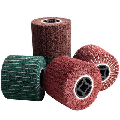 进口料不锈钢拉丝轮百洁布镜面抛光轮金属表面处理打磨拉丝尼龙轮