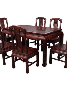 阔叶黄檀餐桌印尼黑酸枝家具饭桌