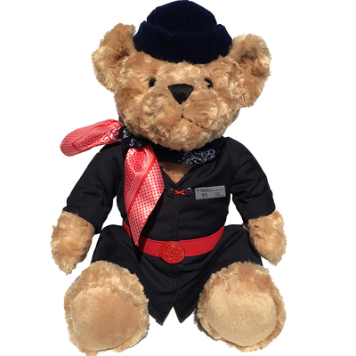 东方航空熊空姐乘务员上航玩偶