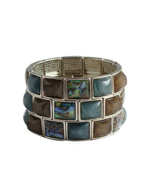 欧美夸张手镯贝壳宽手链时尚复古