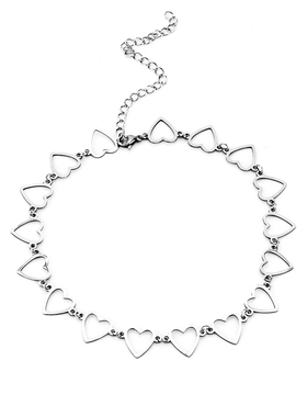 日韩风百搭钛钢空心短项链