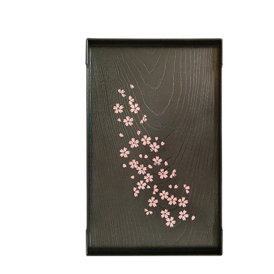 日本进口樱花漆器茶盘托盘长方形