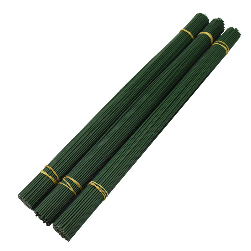 玫瑰花 绿铁丝杆 手工花杆DI花艺材料