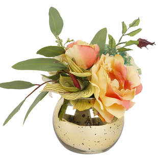 晶华造花原创设计新品桌面仿真花艺假花摆设餐桌客厅绢布小品桌花