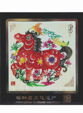 民间特色装饰十二生肖送老皮影