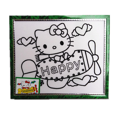 10张套装儿童金粉画水彩画雪花泥