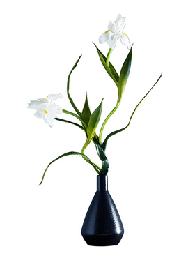 新中式禅意仿真兰花高端成品摆件