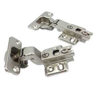 柜门反弹铰链免装拉手按弹门铰橱柜按自弹烟斗合页无制无力铰