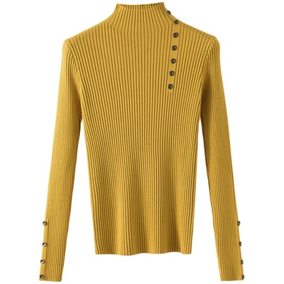 半高领学生修身显瘦长袖针织衫