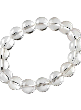 刻面天然白水晶刻面单圈手链