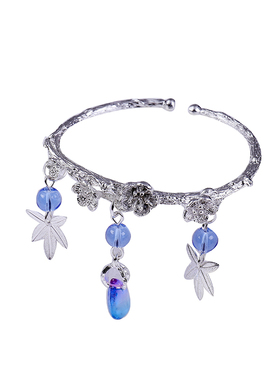 古风手镯汉服配古代开口镯子女中国风学生仙女古装百搭手饰品清新