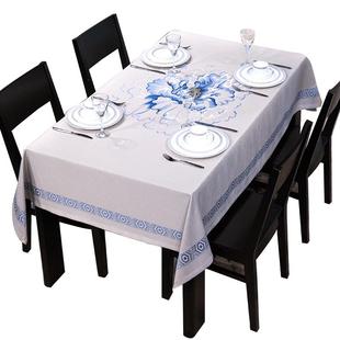 新中式布艺餐桌布客厅茶几布现代1203简约居家长方形盖布写字台布