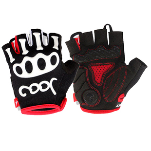 包邮正品思帕客 斯帕克骷髅王硅胶骨头款 骷髅骑行 半指短指手套