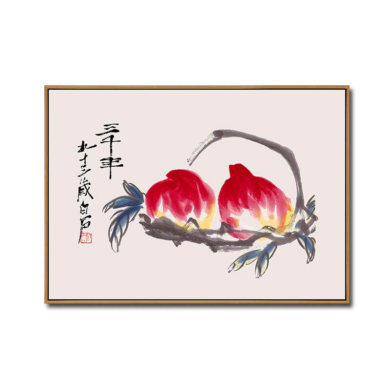 齐白石沙发背景墙中式风壁挂画
