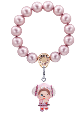 monchhichi萌趣趣手链玫瑰金色