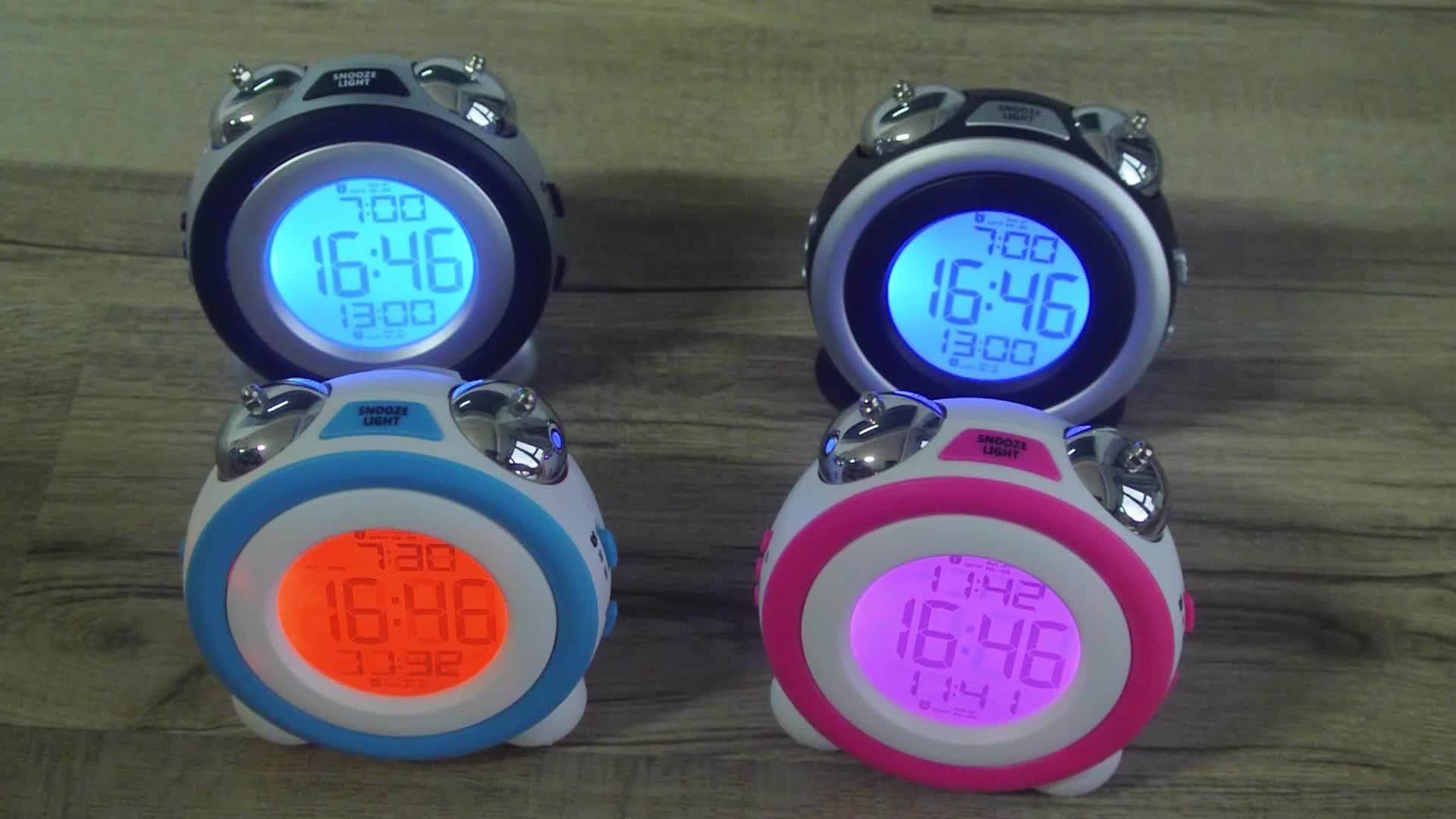 Digital Twin Bell Alarm Clock With Snooze Light Buy Bell Alarm Clock