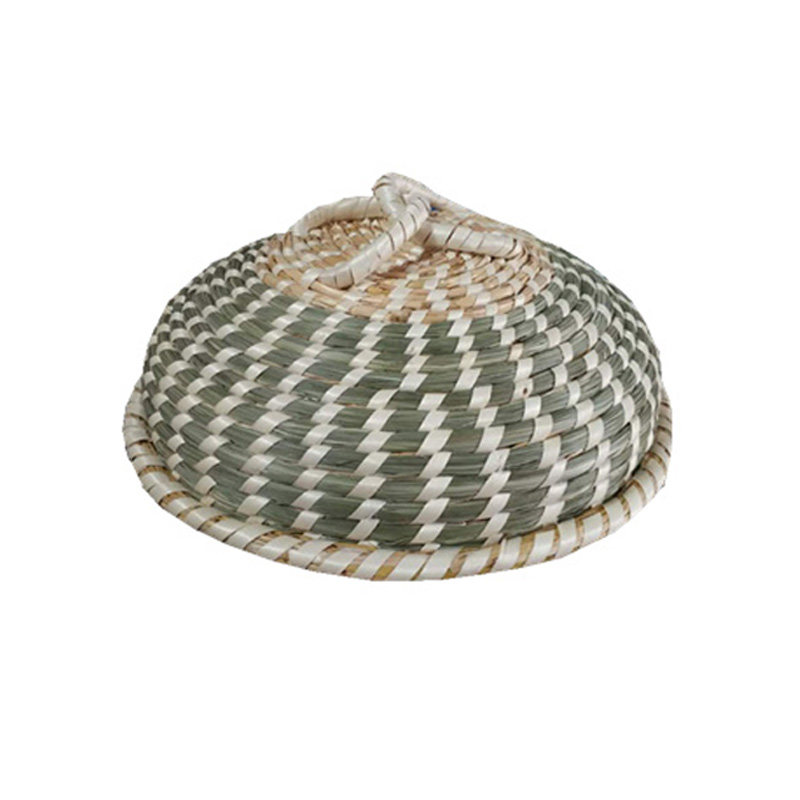 手工草编锅盖麦秸茅草家用蒸笼盖铁锅炒锅铝锅平口锅凹口锅草帽盖
