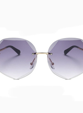 新款网红太阳镜女街拍多边形渐变色韩版潮流墨镜时尚防紫外线眼镜