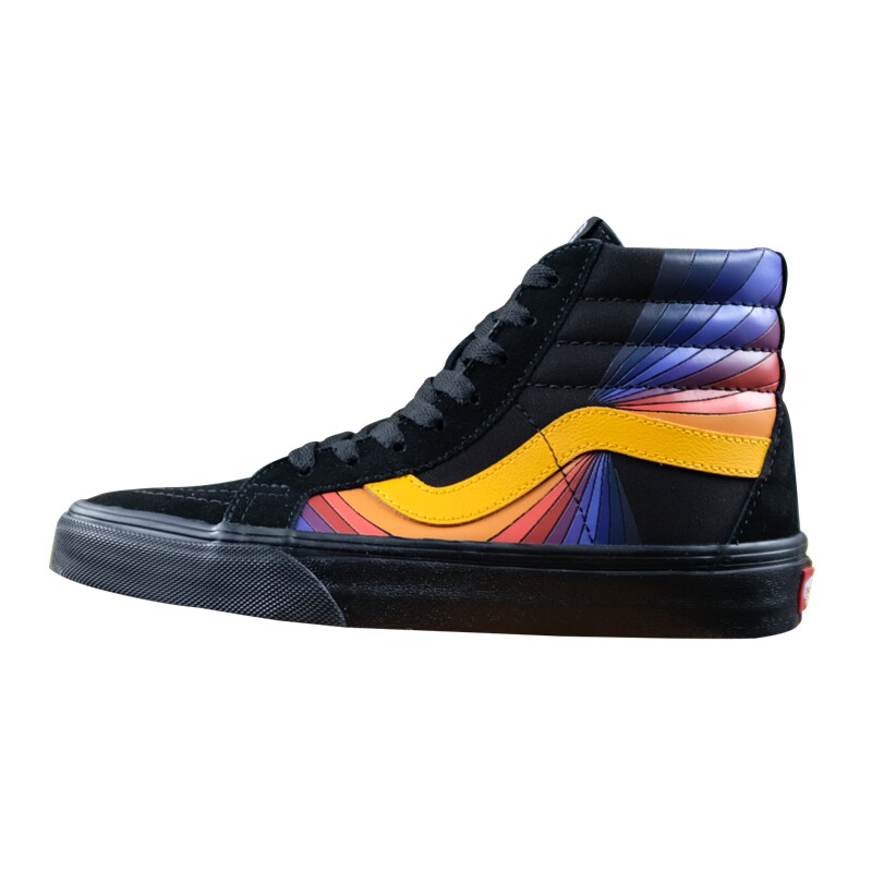 VANS老万sk8-hi高帮彩虹个性板鞋