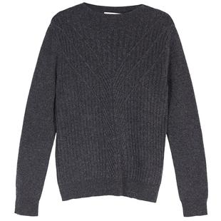 雪莲 SNOW LOTUS纯山羊绒衫女圆领套头绞花针织毛衣