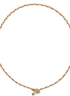 原创极细红金色纯手工