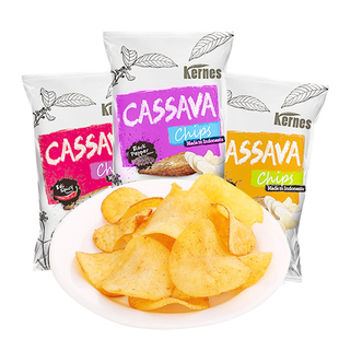 印尼进口克恩兹木薯片125g黑胡椒芝士烧烤味薯片网红追剧零食小吃