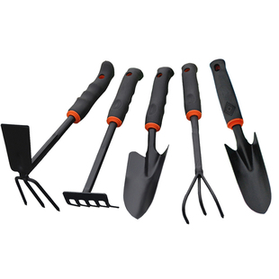 黑柄四件套园艺工具用品翻土种植树铲子耙子大号铁锹锄头种花种菜
