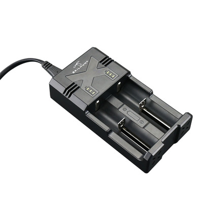 18650充电器双槽智能识别自动切换锂电池5号镍氢通用SKILHUNT M2