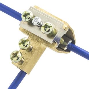 T型接线端子大功率导线分流器三通线夹电线分支接头25平方6分线器