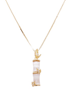 2022年新款小众设计感银竹节吊坠