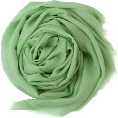 绿色长款戒指绒围巾女春秋冬披肩