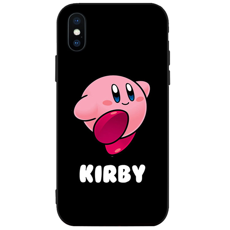 星之卡比可爱游戏6s适用XSMAX手机壳8plus磨砂iphone7软5SE挂绳XR