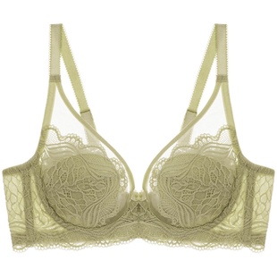 蝴蝶日记超薄款文胸大胸显小性感bra防下垂无海绵胸罩内衣女夏季