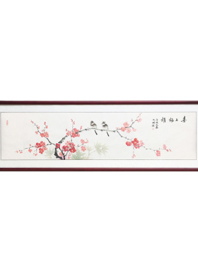 喜上梅梢花鸟画半写意卧室装饰