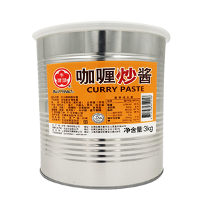 台湾牛头牌咖喱炒酱3kg咖喱鸡肉炒饭即茶油拌饭餐饮商用桶装调料