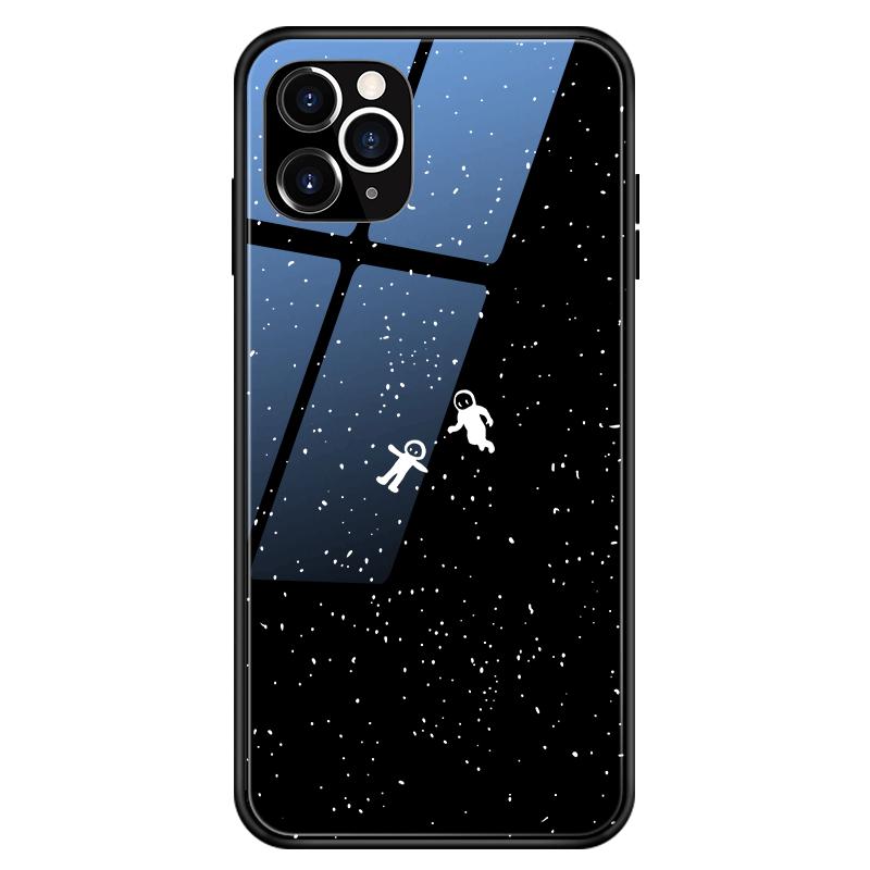 宇宙星球iphone11苹果x手机壳星空xr宇航员iphone12pro个性15pro创意13promax新款14全包7/8plus玻璃mini镜面