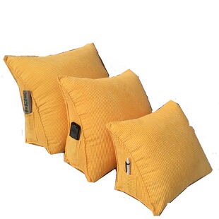 包邮小 中 大号三角靠 床头立体靠枕 抱枕 玉米绒珍珠棉 沙发靠垫