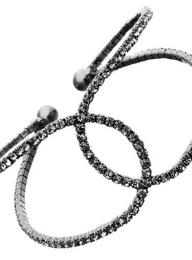 性感仿真水钻点缀交叉手镯