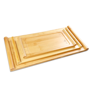 小茶盘 竹制茶托盘 单人办公室 家用迷你长方形简约全竹小号干泡