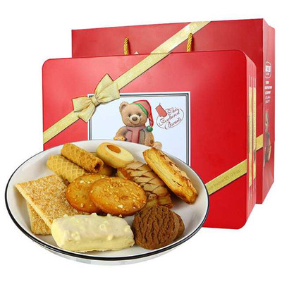 贝勒熊双层伴手礼什锦饼干福利团