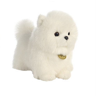 韩国正版仿真pom狗长毛狗公仔毛绒玩具小白狗玩偶狮子狗女生礼物