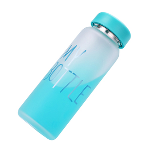 创意玻璃杯磨砂韩国瓶子男女士学生透明泡茶杯带盖过滤网便携水杯