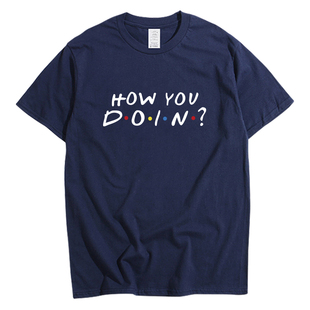 经典美剧老友记六人行周边短袖T恤男搞笑爆笑how you doin纯棉夏