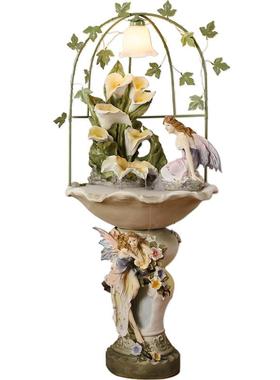 欧式美容院落地流水电视柜装饰品