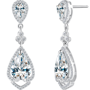 美国莫桑石 钻石耳钉耳环高端饰品 带证书 9515