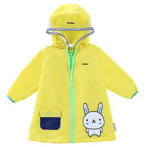 野趣儿童雨衣男童女童小孩子学生宝宝幼儿园大檐帽透气无味书包位