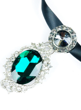 蓝钻领结日韩潮男衬衫主持人项链