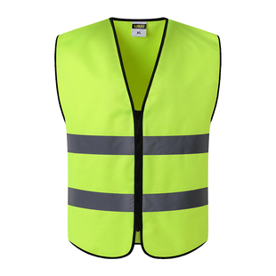 反光背心马甲施工安全环卫工人衣服汽车用交通美团荧光黄骑行外套