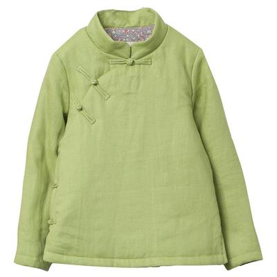 亚麻童装知了棉服外套