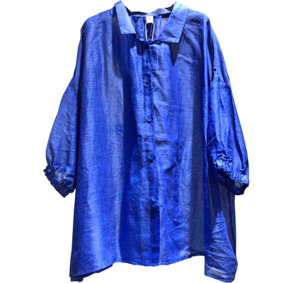 素尚文艺风轻薄苎麻超宽松娃娃衫